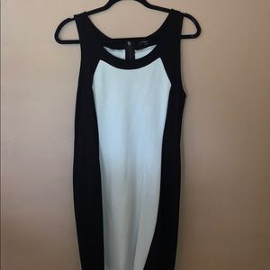 Black & blue midi dress - size M